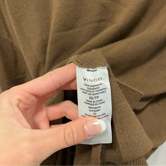 Vince Brown 100% Cashmere Sweater - Picture 9 of 10